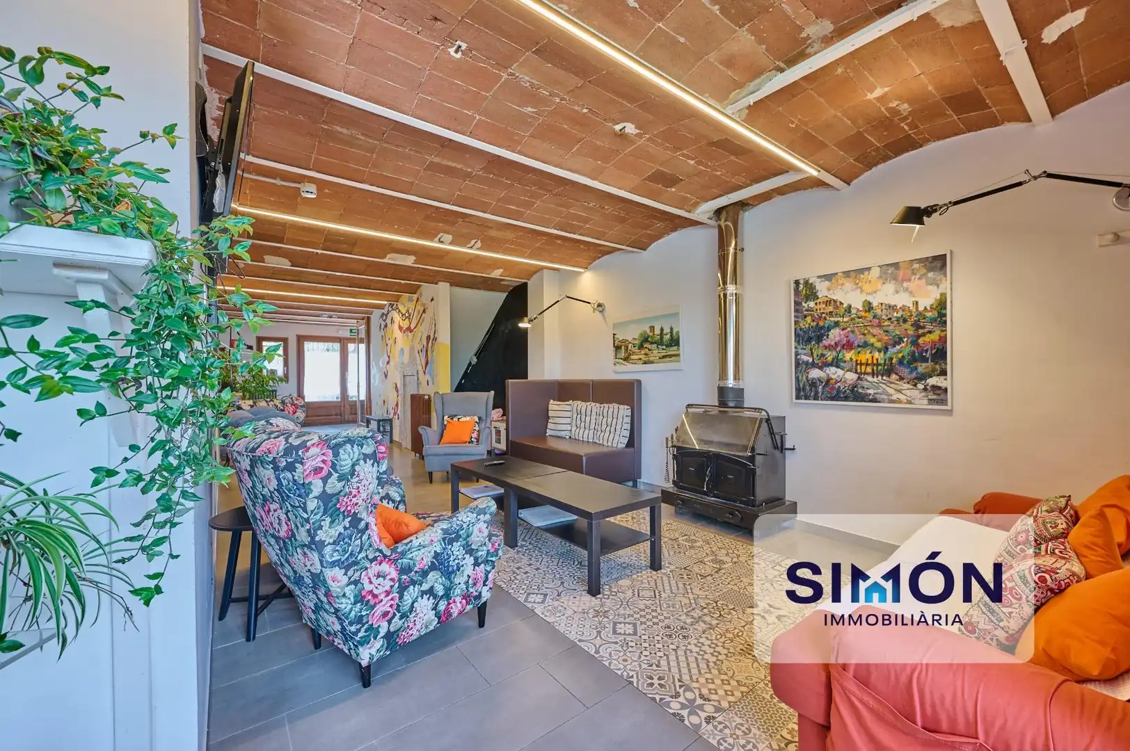 Sala de estar de Finca rústica en venta en Casserres con Aire acondicionado, Calefacción y Terraza