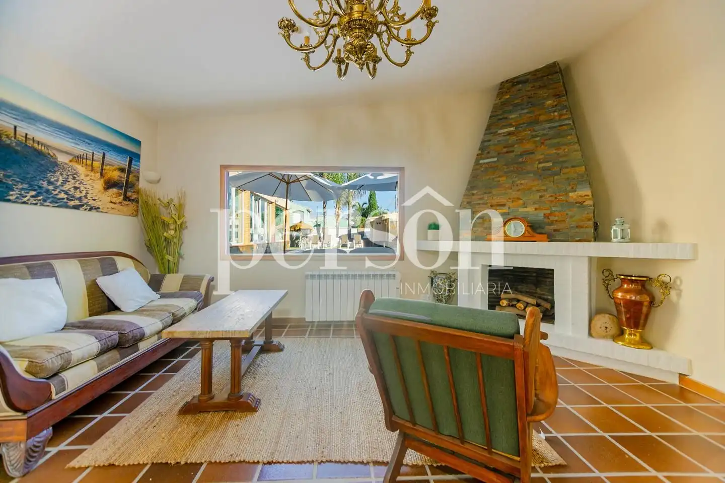 Living room of Houses for rent in Bétera  with Air Conditioner, Private garden and Terrace