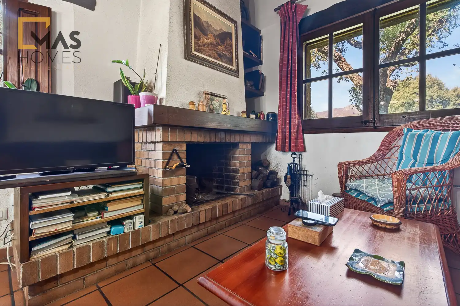 Sala d'estar de Finca rústica en venda en Arbúcies amb Aire condicionat, Calefacció i Jardí privat