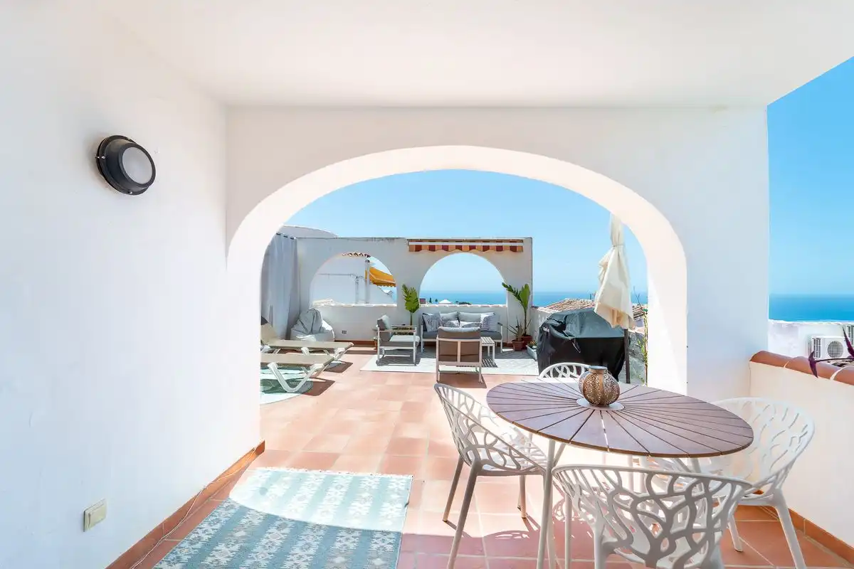Terrasse von Dachboden zum Verkauf in Nerja mit Klimaanlage, Heizung und Terrasse