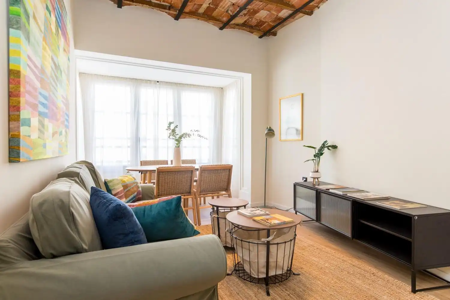 Sala de estar de Piso de alquiler en Zaragoza con Aire acondicionado, Calefacción y Parquet