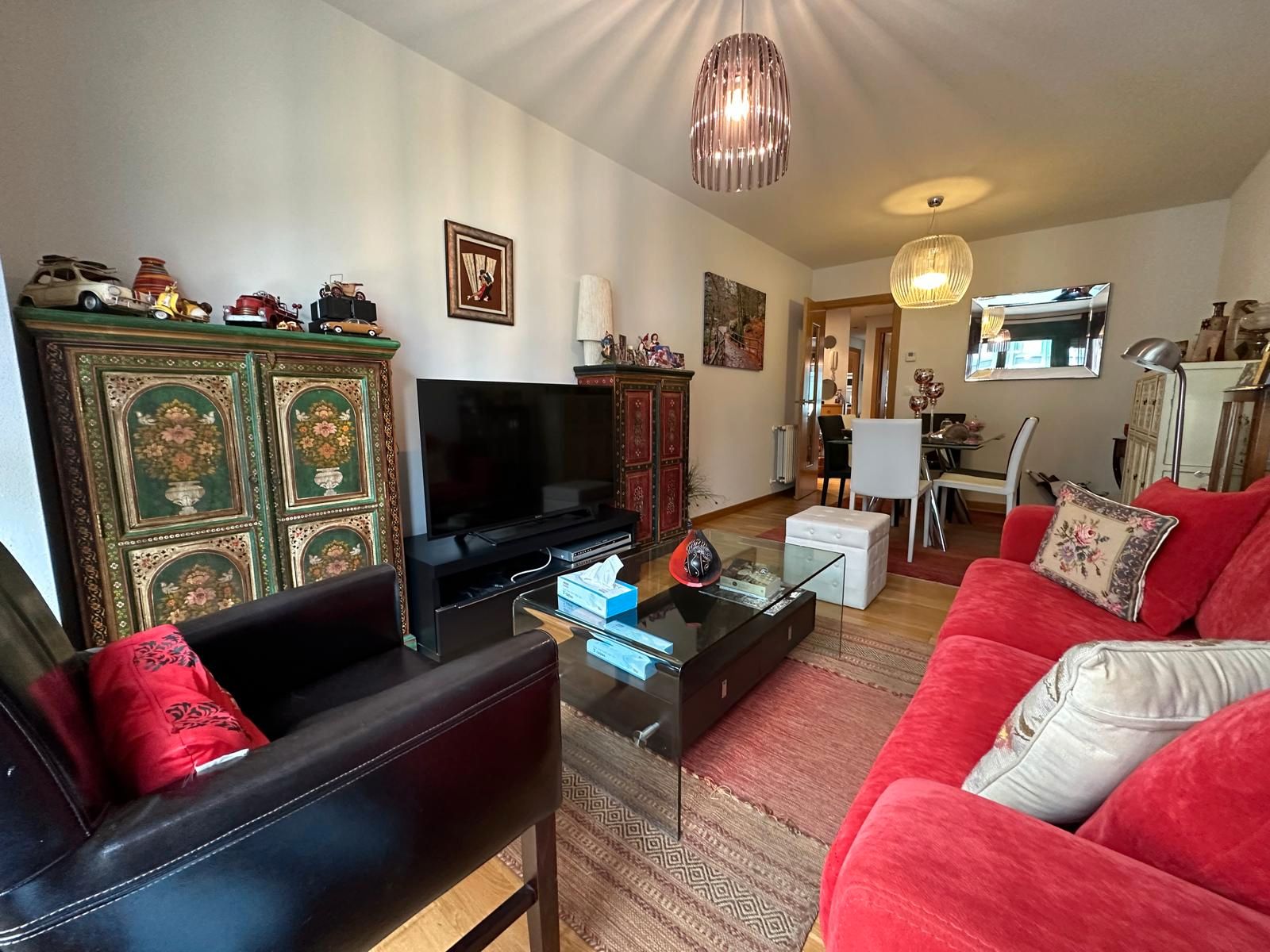 Wohnzimmer von Wohnung zum verkauf in Boqueixón mit Heizung, Abstellraum und Ofen