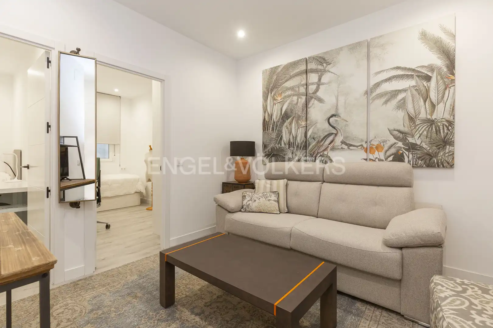 Living room of Apartments for rent in  Madrid Capital  with Air Conditioner, Heating and Furnished