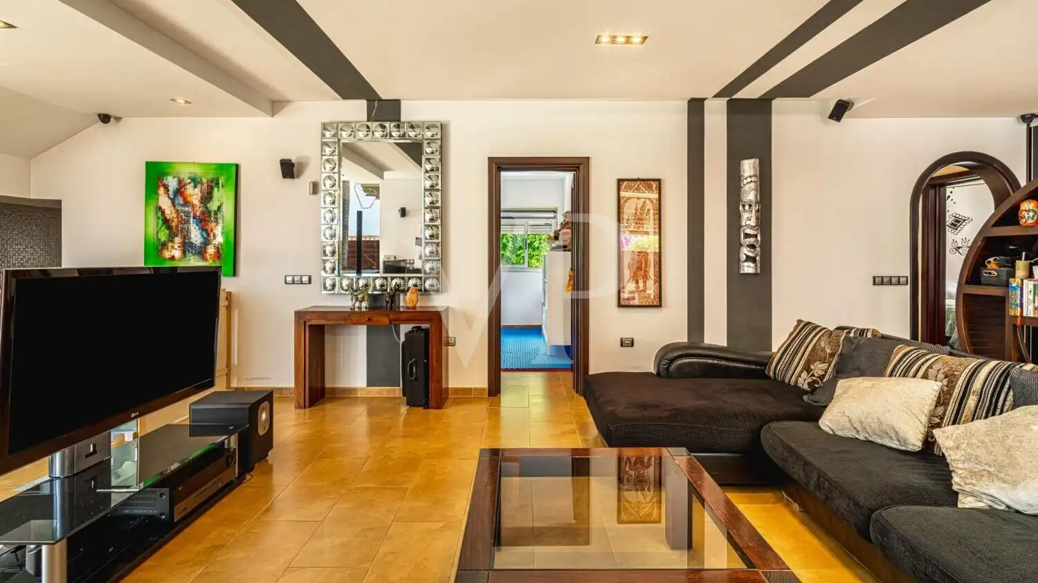 Living room of Houses for sale in Arona  with Air Conditioner, Parquet flooring and Terrace