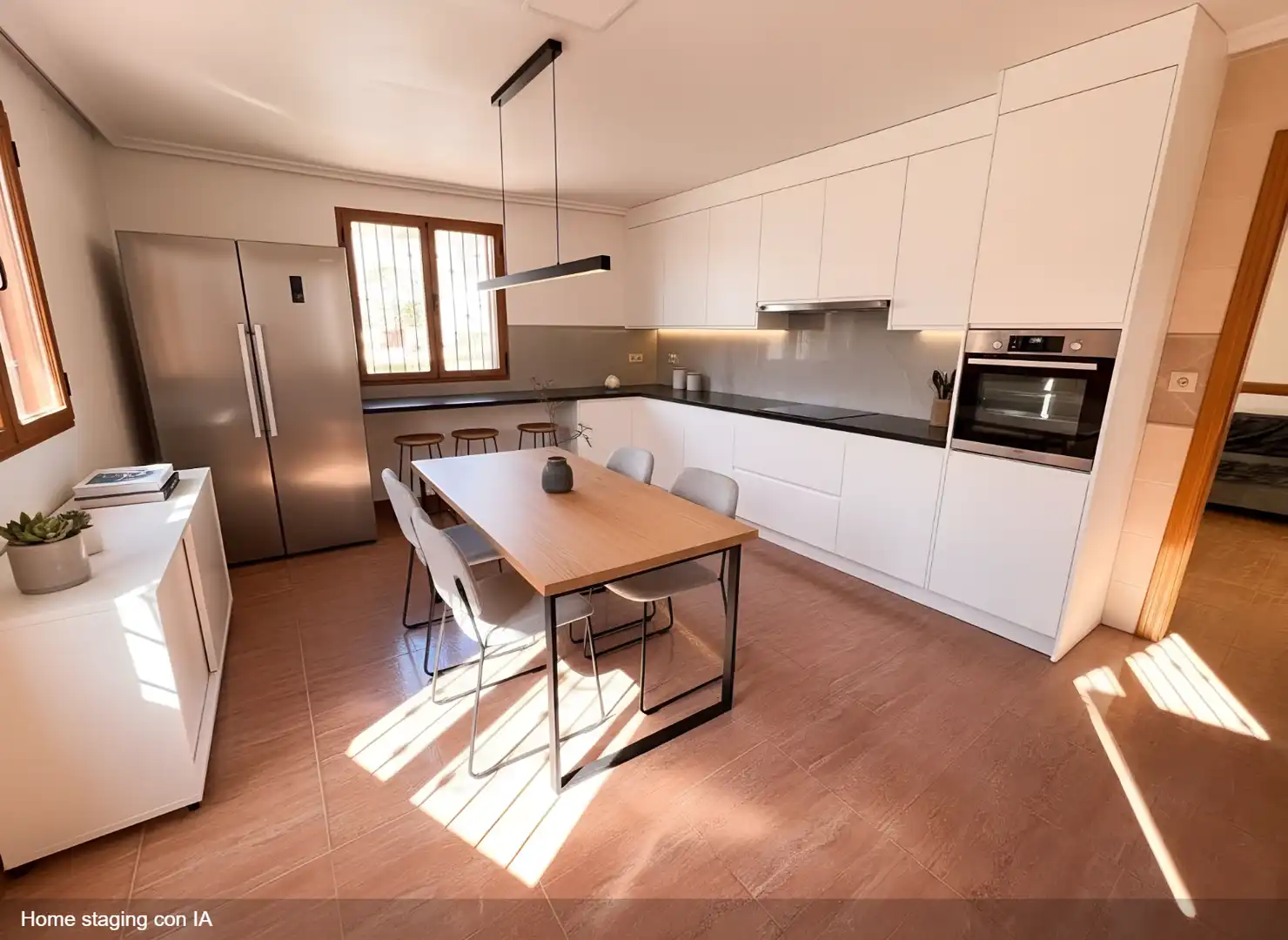 Cocina de Casa adosada en venta en Torrevieja con Aire acondicionado, Calefacción y Jardín privado