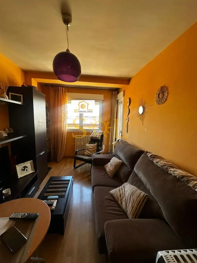 Sala d'estar de Pis en venda en León Capital  amb Calefacció, Parquet i Moblat
