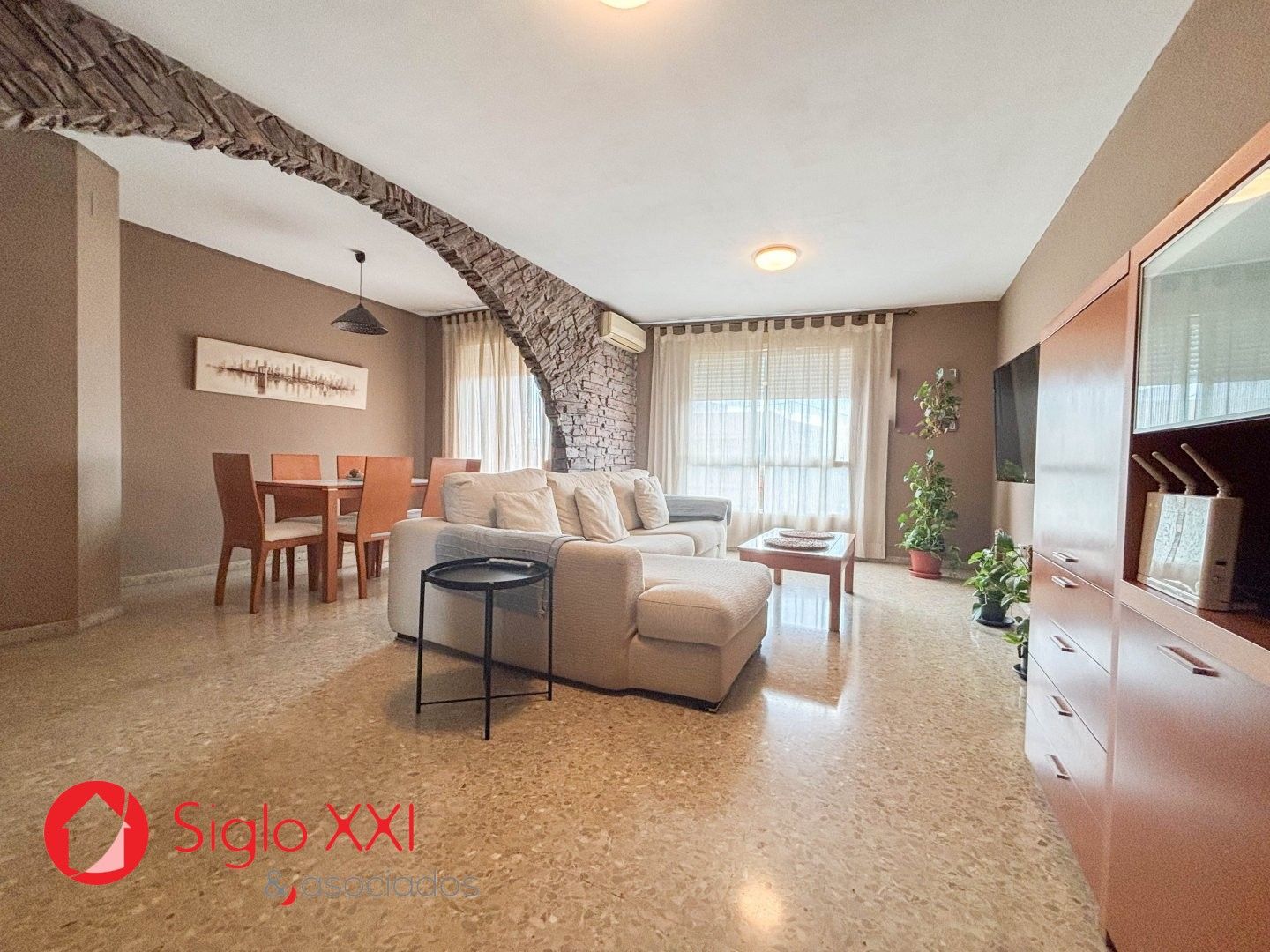 Living room of Flat for sale in Castellón de la Plana / Castelló de la Plana  with Air Conditioner and Furnished
