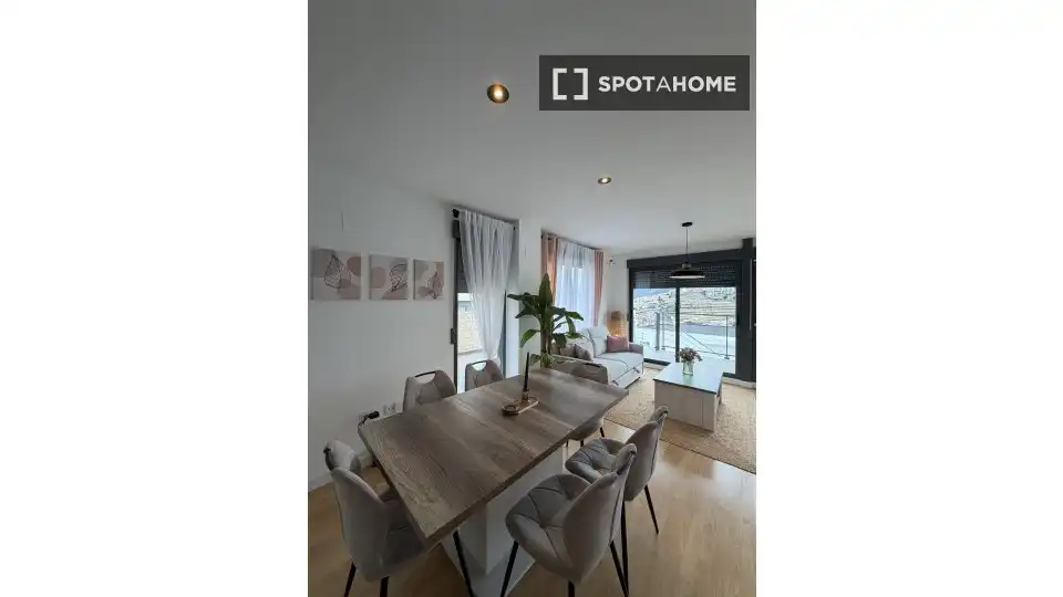 Dining room of Flat for rent in Cullera  with Air Conditioner, Heating and Furnished