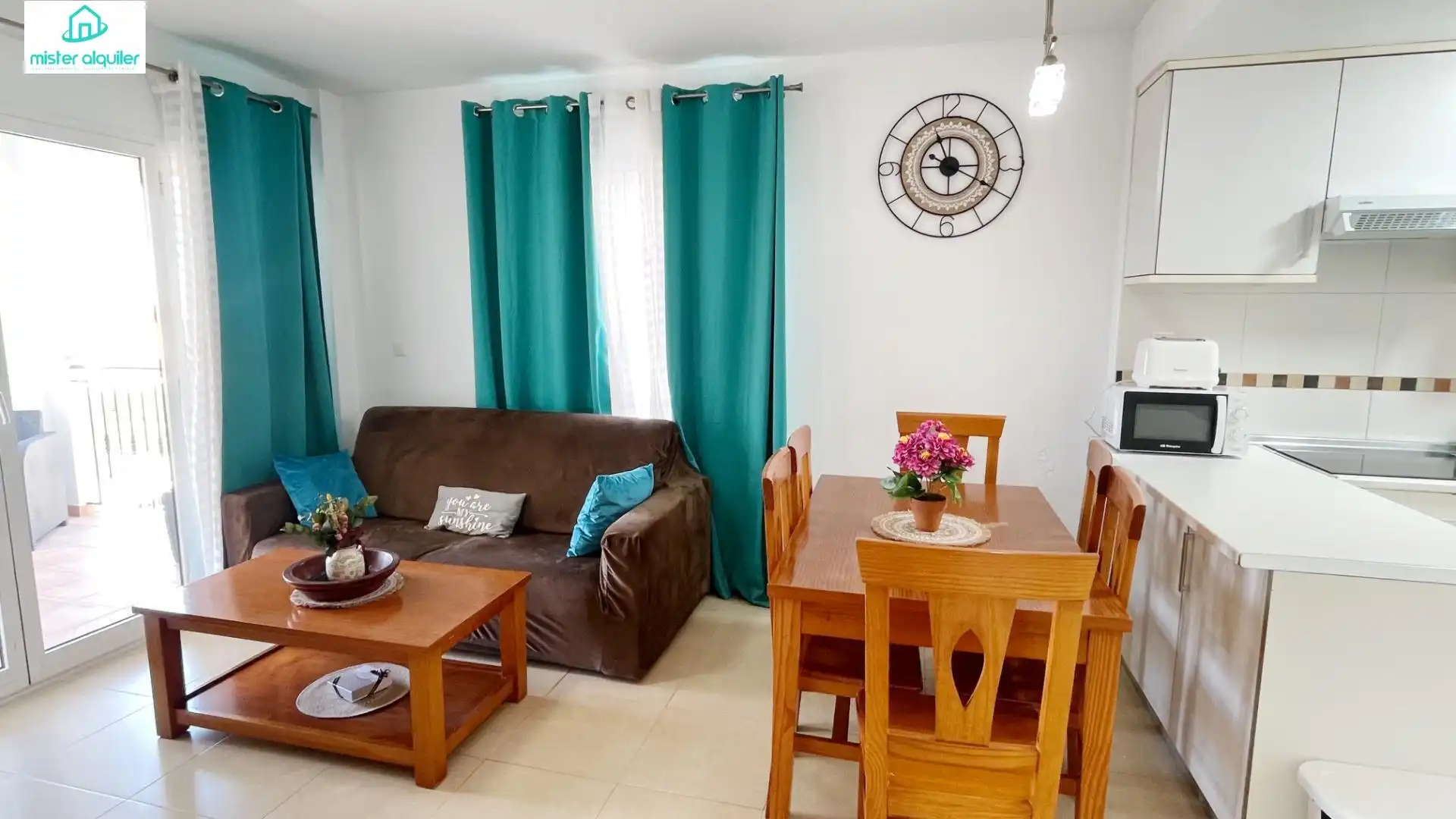 Sala de estar de Apartamento de alquiler en Mutxamel con Calefacción, Jardín privado y Terraza