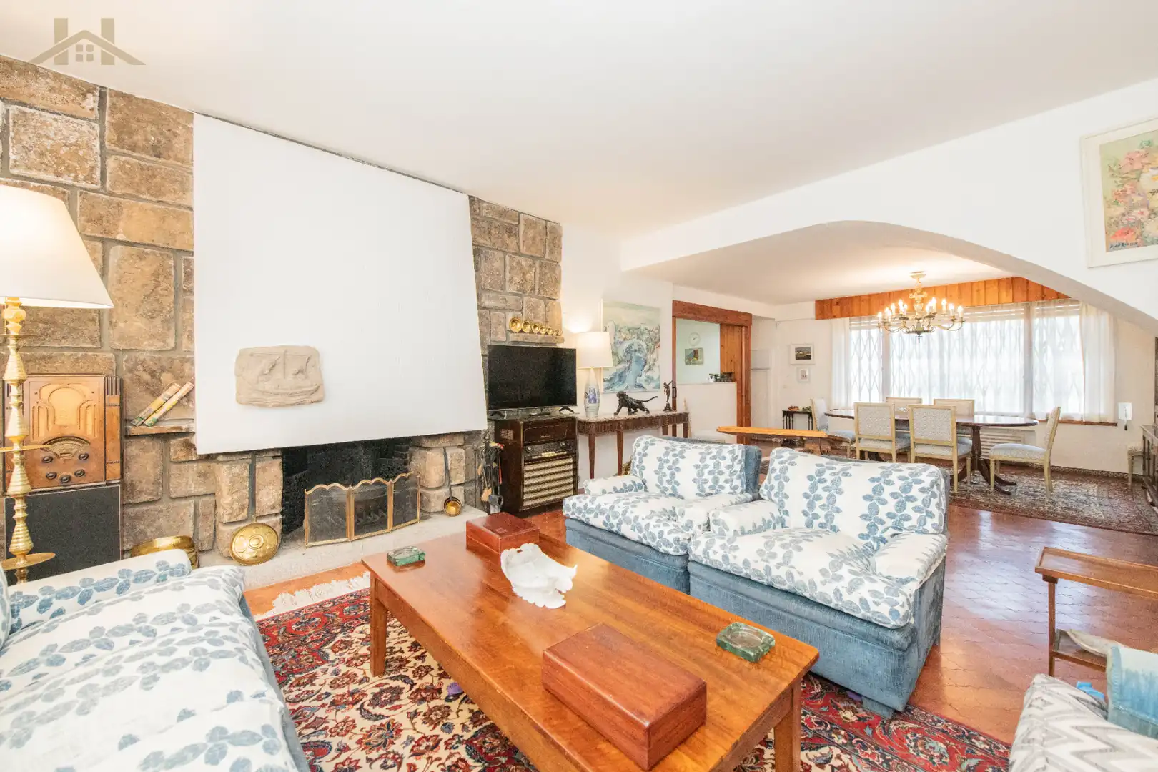 Sala d'estar de Casa o xalet en venda en Moralzarzal amb Calefacció, Jardí privat i Terrassa