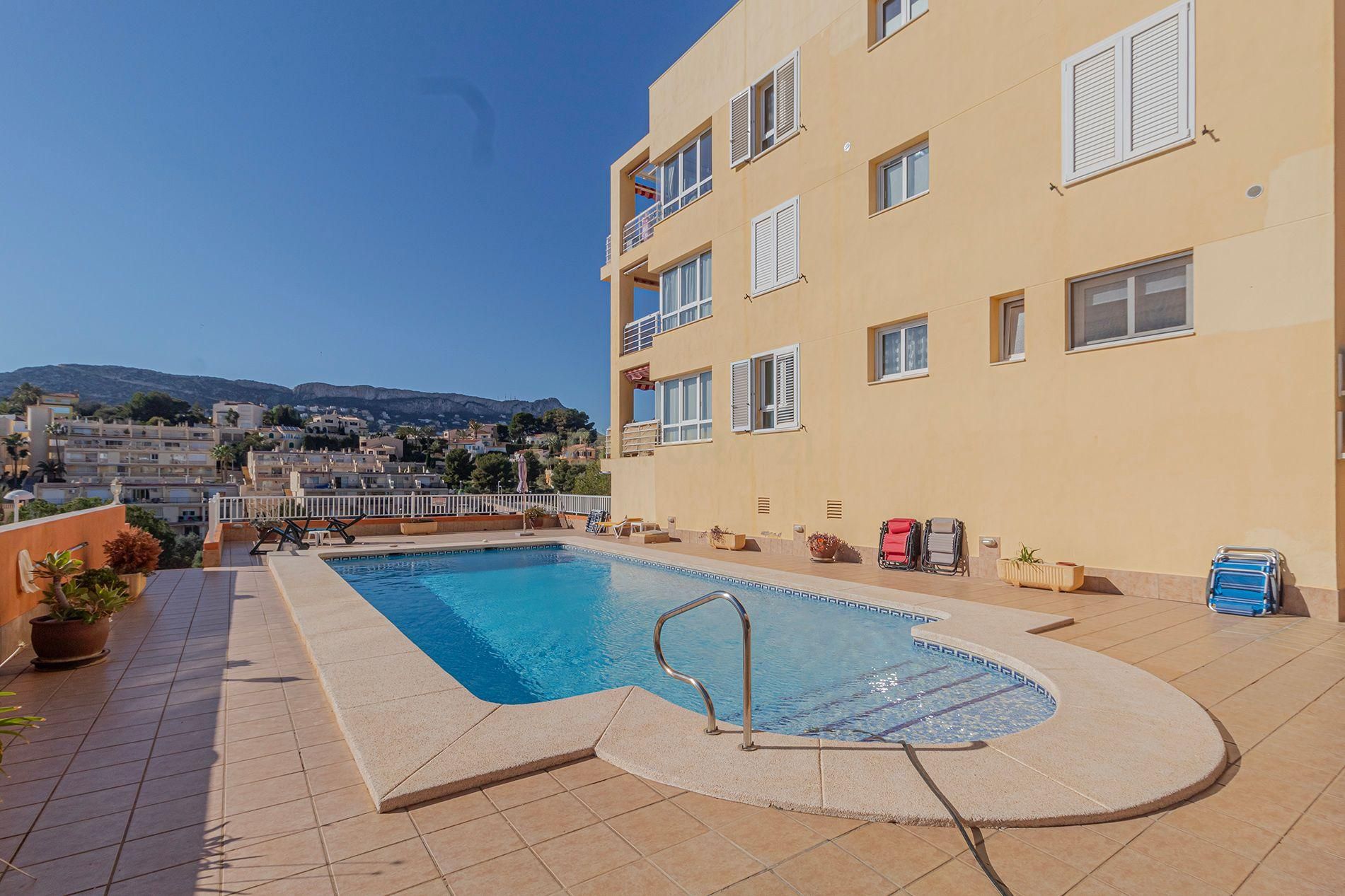 Swimming pool of Duplex to rent in Calpe / Calp  with Air Conditioner, Balcony and Community pool