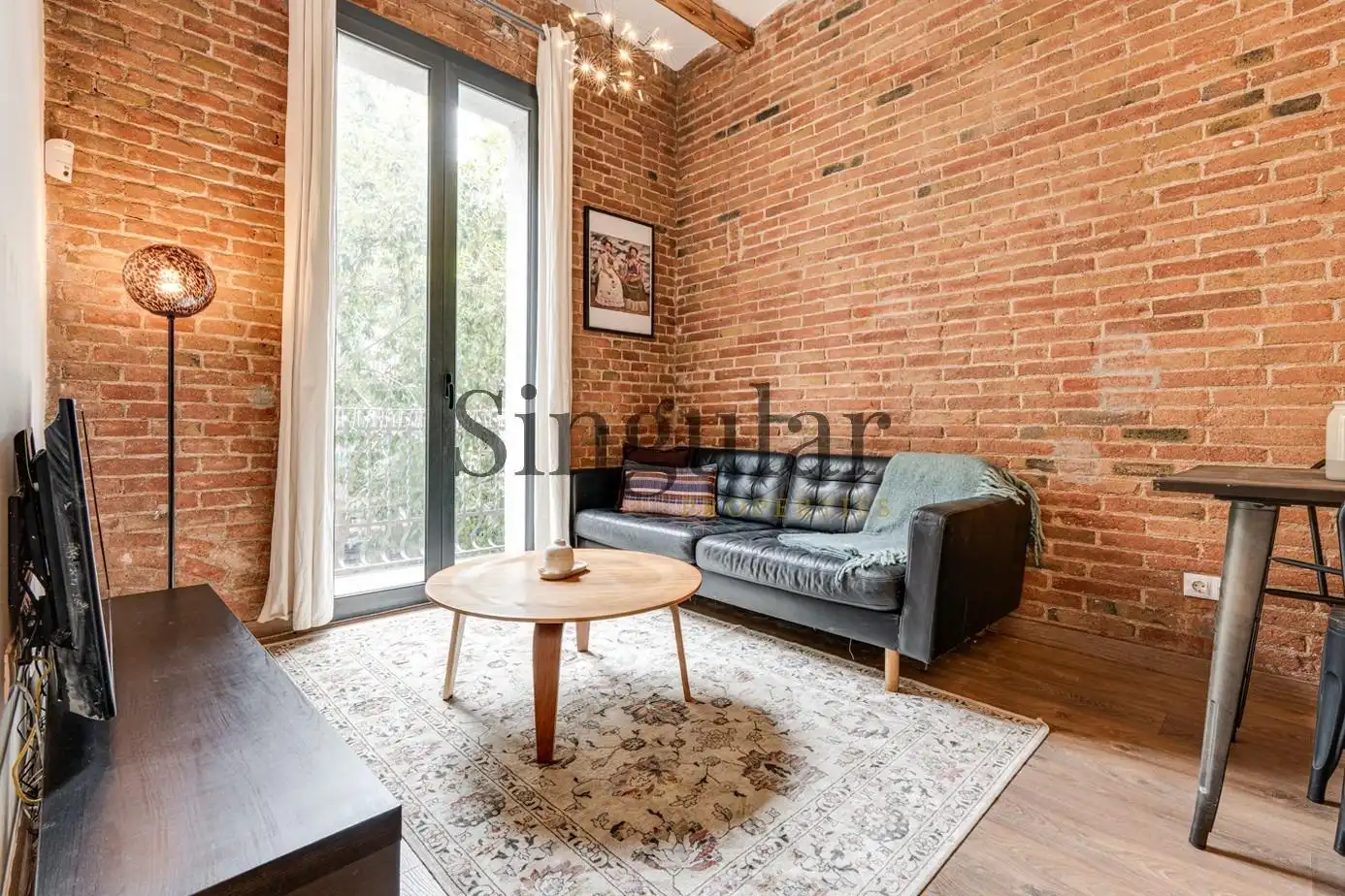 Sala d'estar de Apartament en venda en Barcelona amb Aire condicionat, Calefacció i Moblat