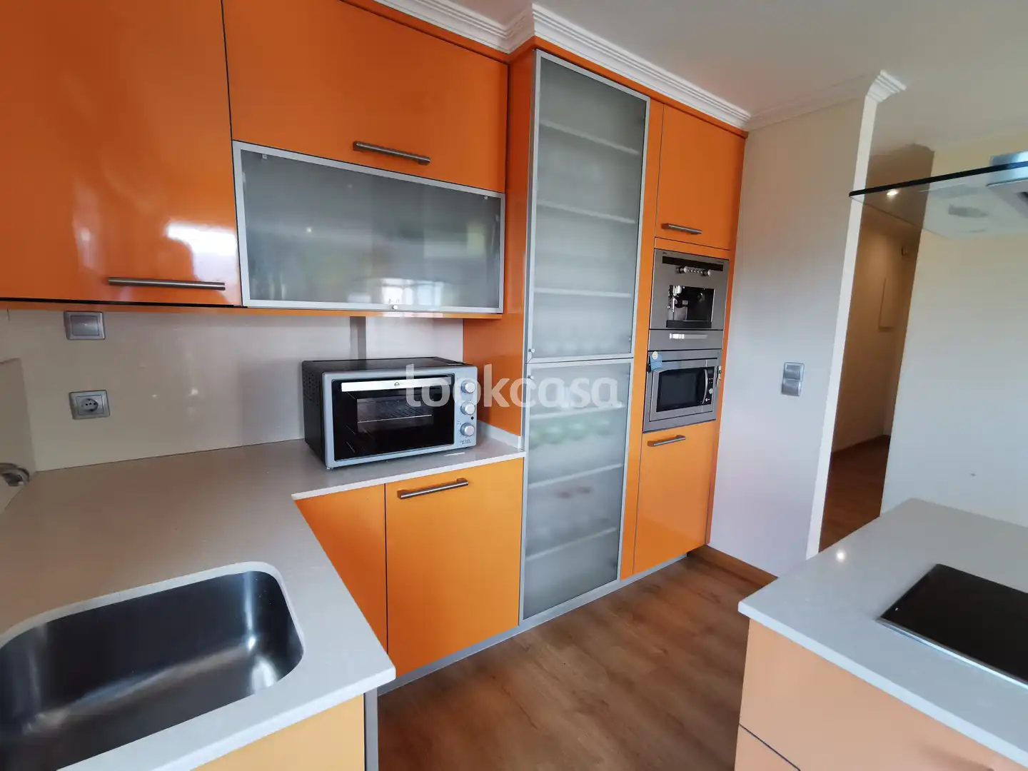 Kitchen of Flat for sale in Sanxenxo  with Heating, Private garden and Parquet flooring