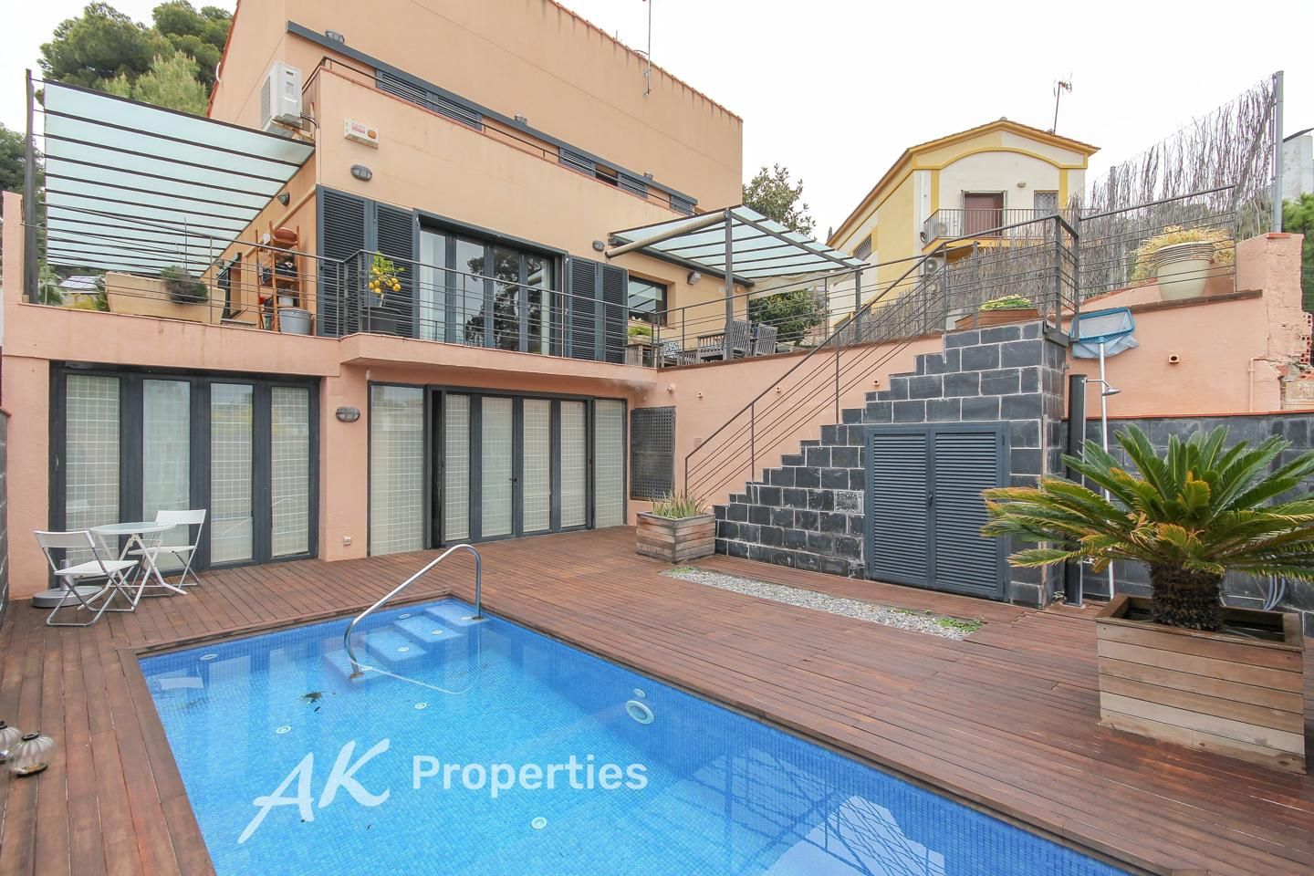 Exterior view of House or chalet for sale in Castelldefels  with Air Conditioner, Heating and Private garden
