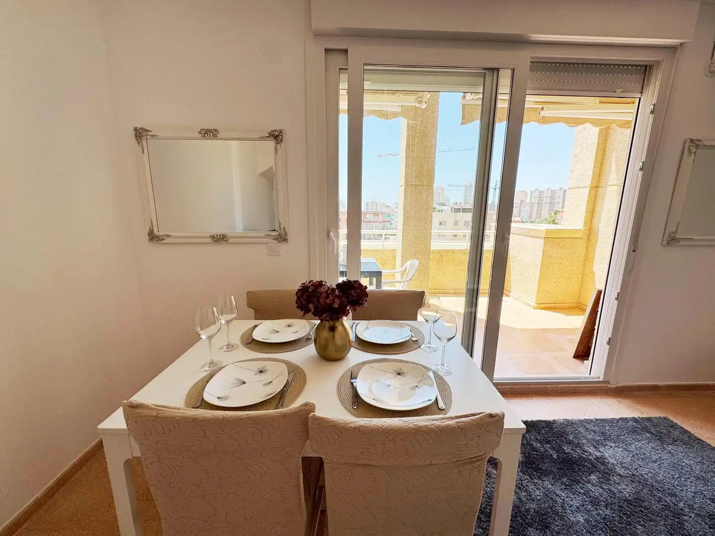 Esszimmer von Wohnungen zur Miete in El Campello mit Klimaanlage, Heizung und Möbliert