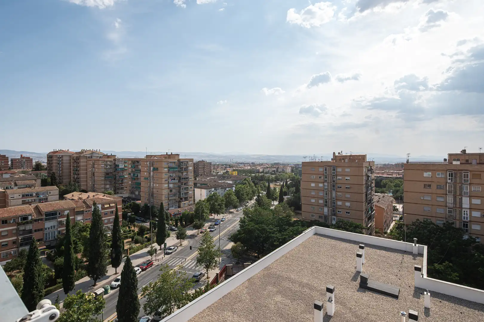 Bedroom of Flat for sale in Granada  with Air Conditioner, Parquet flooring and Terrace