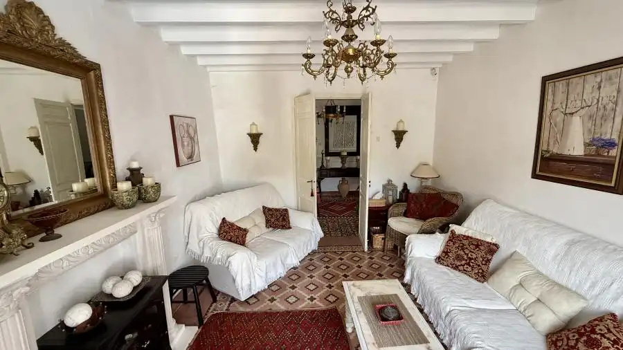 Sala d'estar de Casa adosada en venda en Almáchar amb Terrassa, Balcó i Piscina comunitària