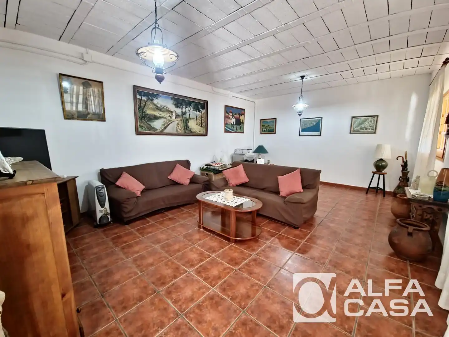 Living room of Houses for sale in Lloret de Mar  with Air Conditioner, Heating and Parquet flooring