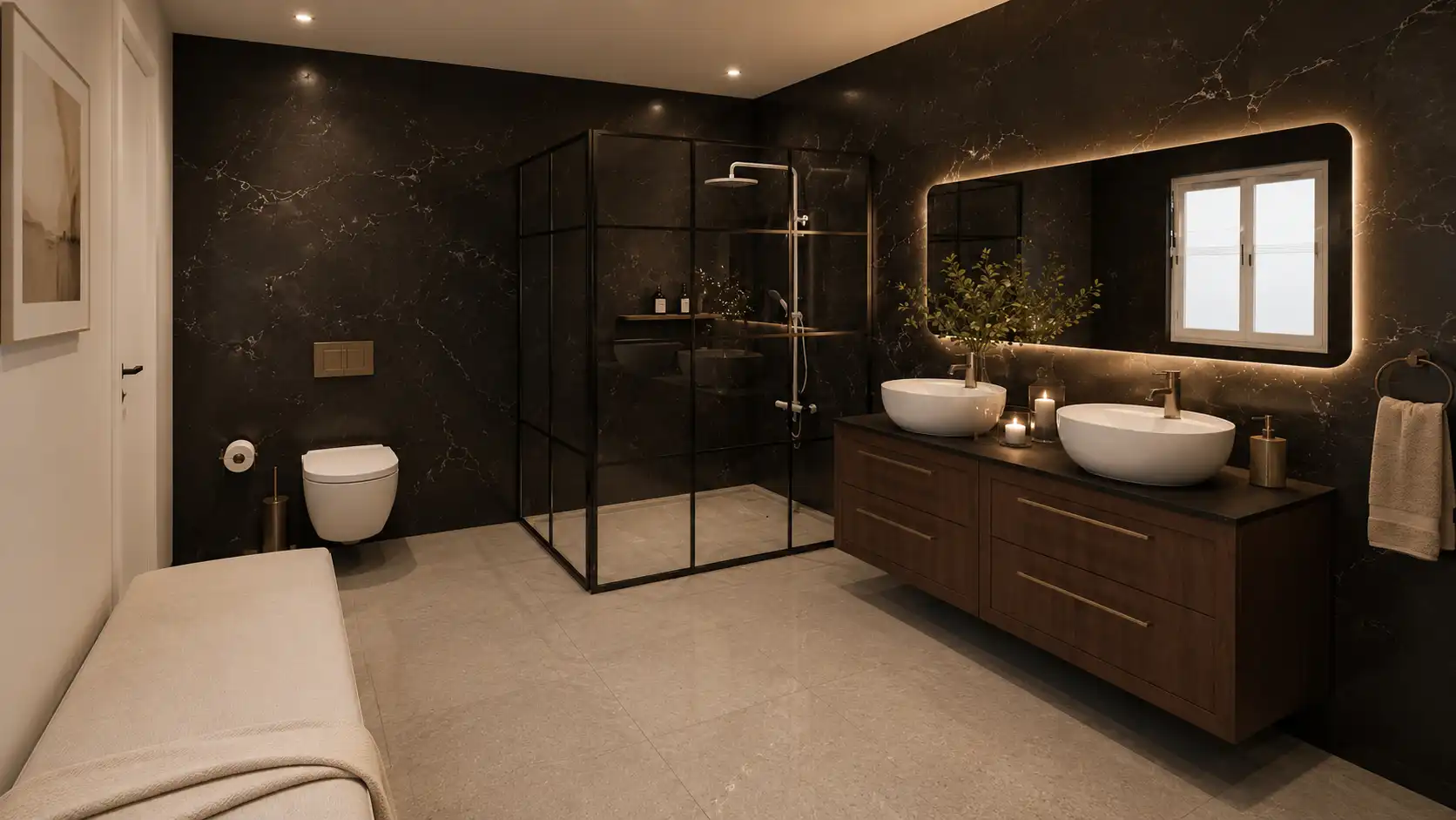 Baño de Casa o chalet en venta en El Rosario con Aire acondicionado, Jardín privado y Terraza
