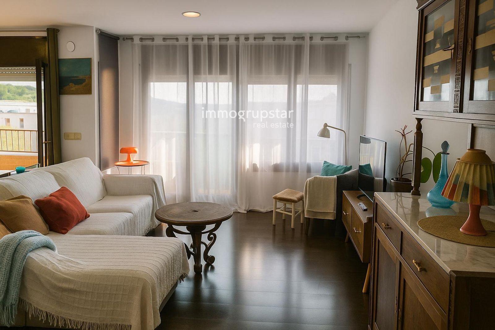 Sala d'estar de Pis en venda en Calonge i Sant Antoni amb Calefacció, Terrassa i Balcó