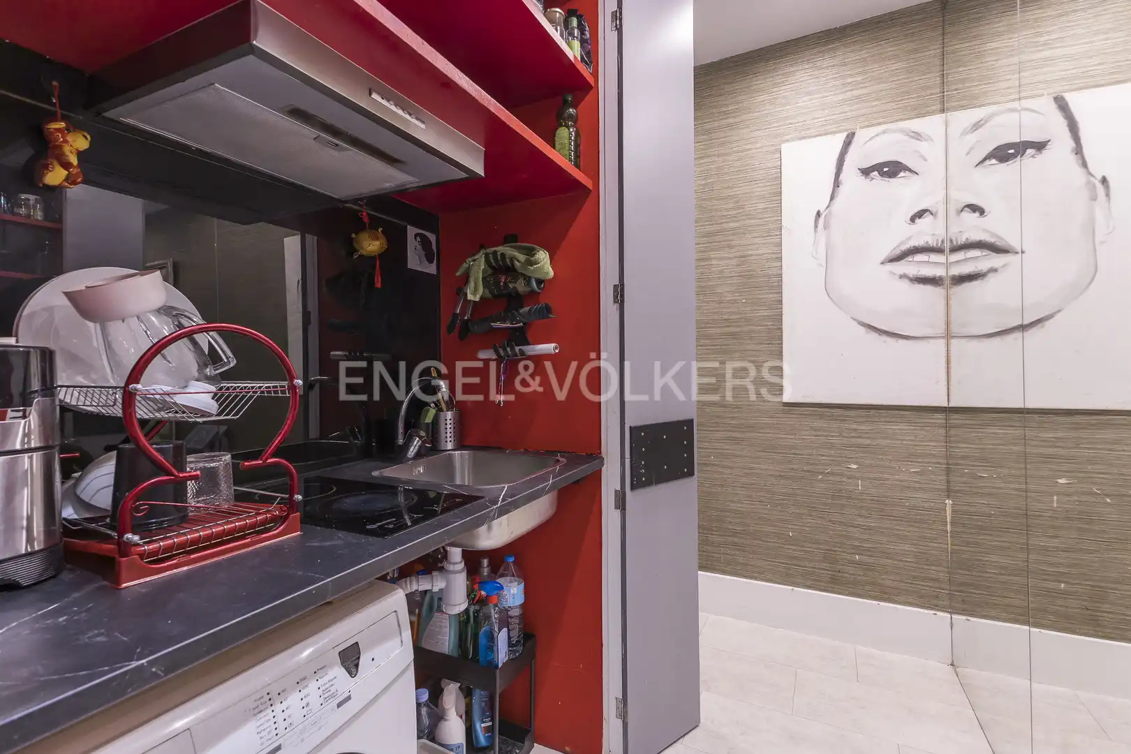 Kitchen of Flat for rent in Madrid  with Air Conditioner, Heating and Parquet flooring