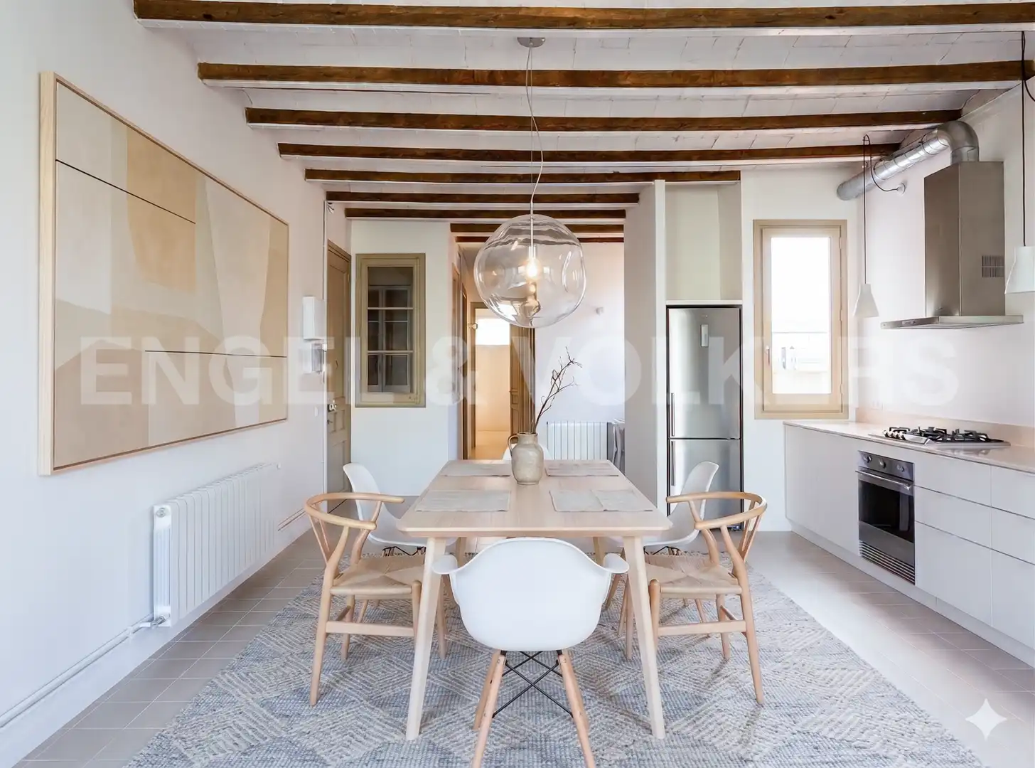 Dining room of Flat for sale in Barcelona  with Air Conditioner, Heating and Balcony