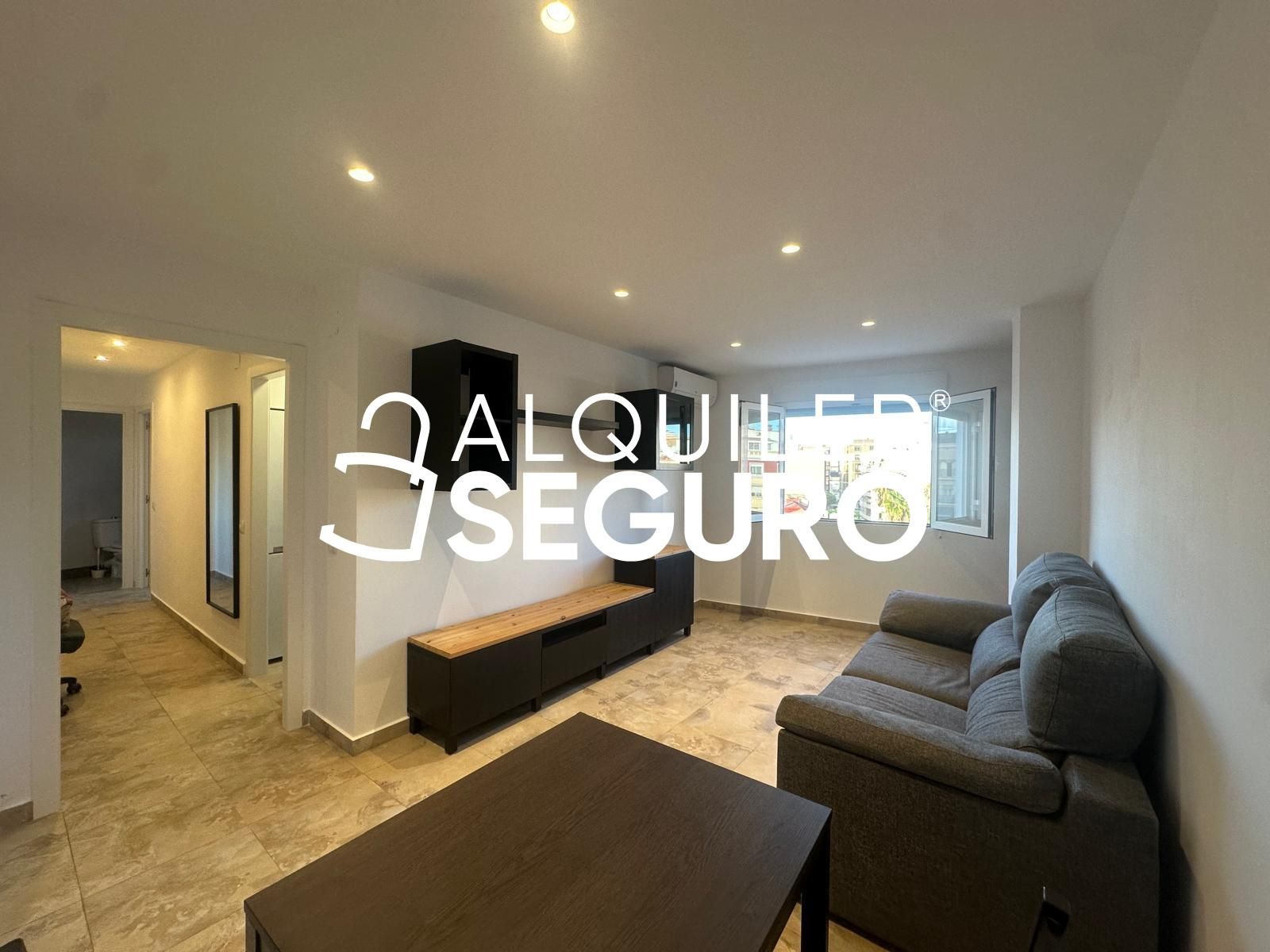Sala d'estar de Pis de lloguer en  Valencia Capital amb Aire condicionat i Moblat