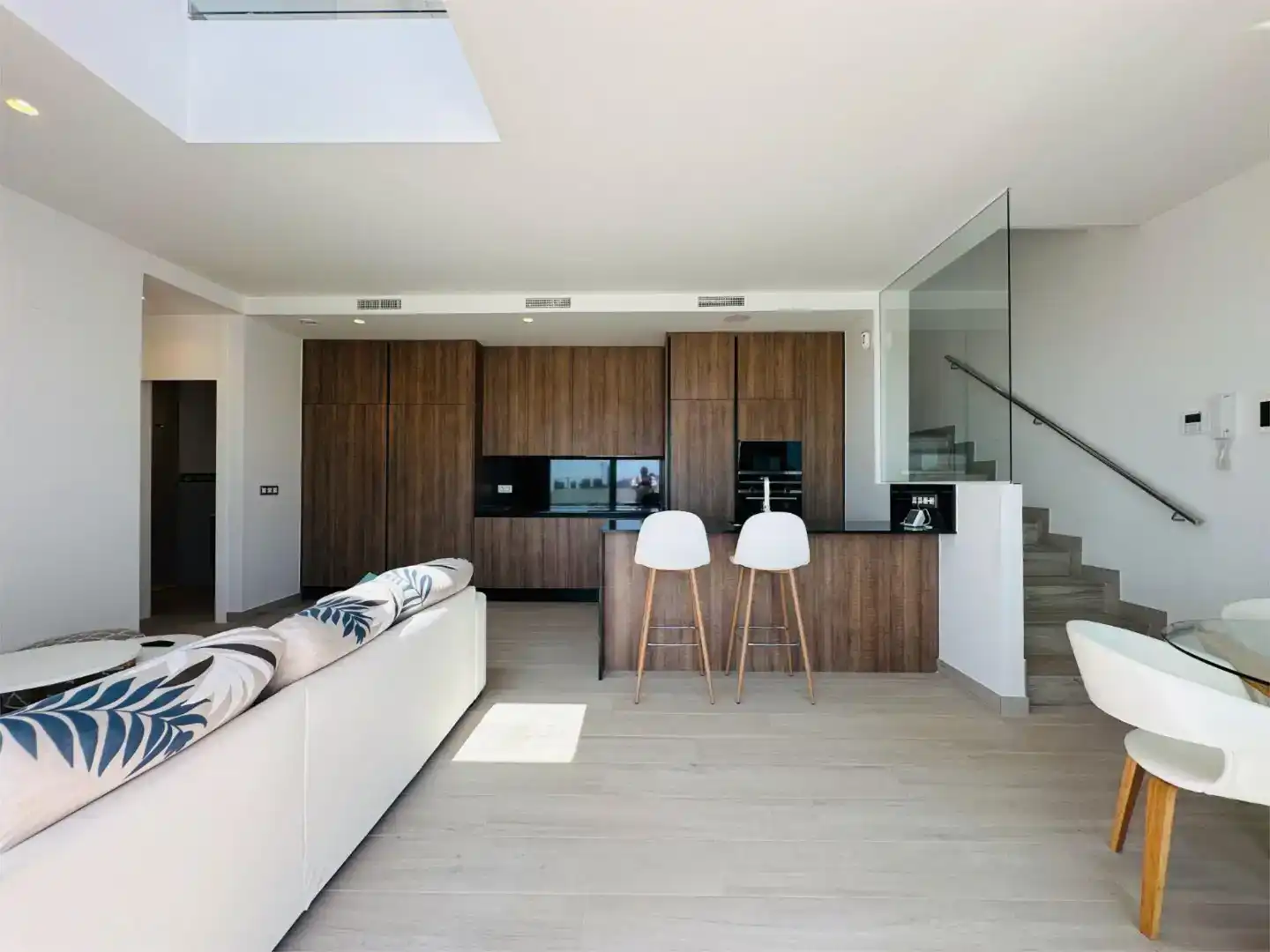 Wohnzimmer von Wohnung zur Miete in Finestrat mit Klimaanlage, Schwimmbad und Balkon