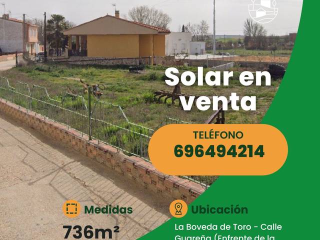 Terreno residencial en Venta en Calle Guareña, 18 en La Bóveda de Toro