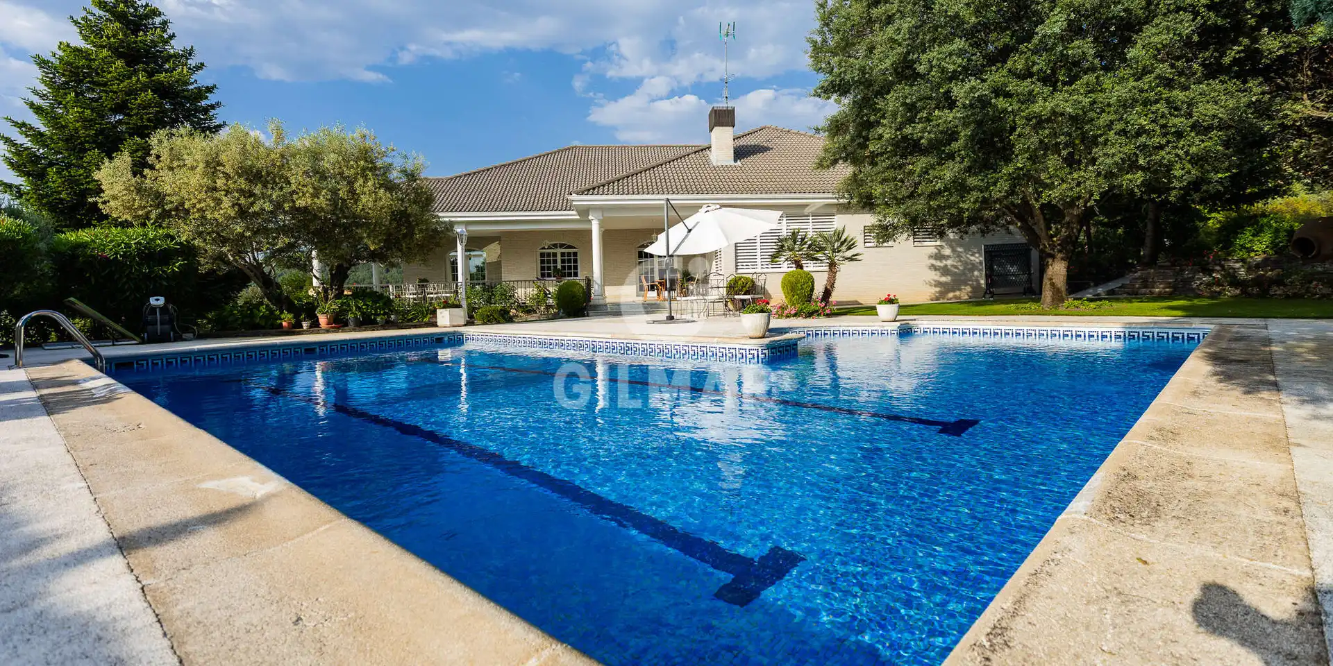 Swimming pool of Houses for sale in Collado Villalba  with Heating, Private garden and Swimming Pool
