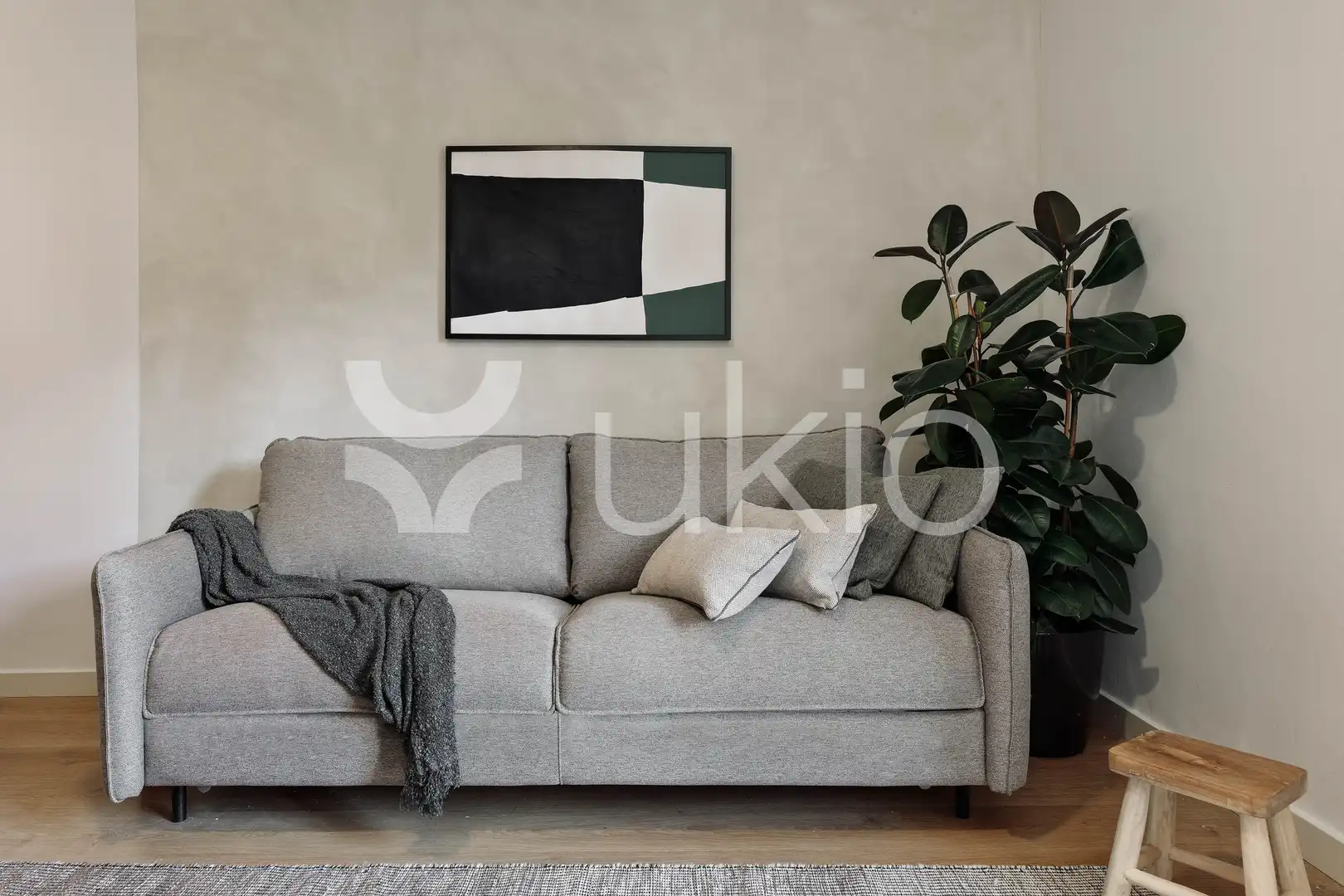 Sala d'estar de Apartament de lloguer en  Barcelona Capital amb Aire condicionat, Calefacció i Moblat