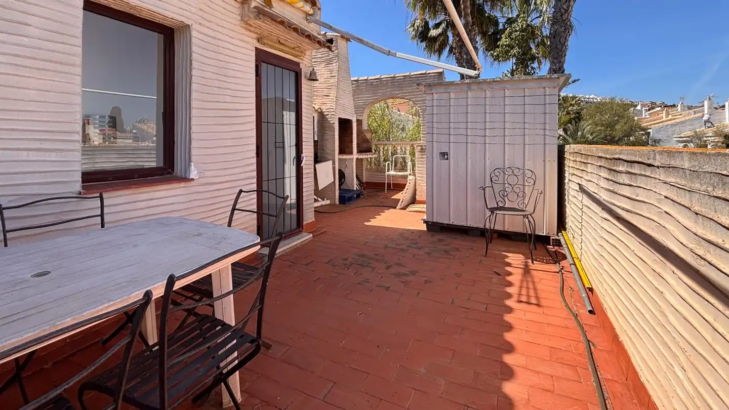 Terrassa de Casa adosada en venda en Santa Pola amb Aire condicionat, Jardí privat i Terrassa
