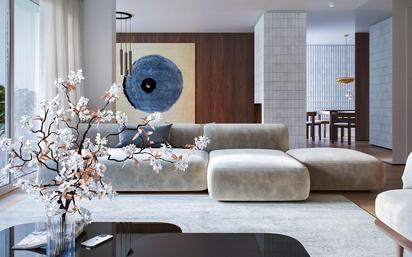 Living room of Flat for sale in  Barcelona Capital  with Air Conditioner, Heating and Private garden