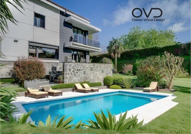 Swimming pool of Single-family semi-detached for sale in Irun 