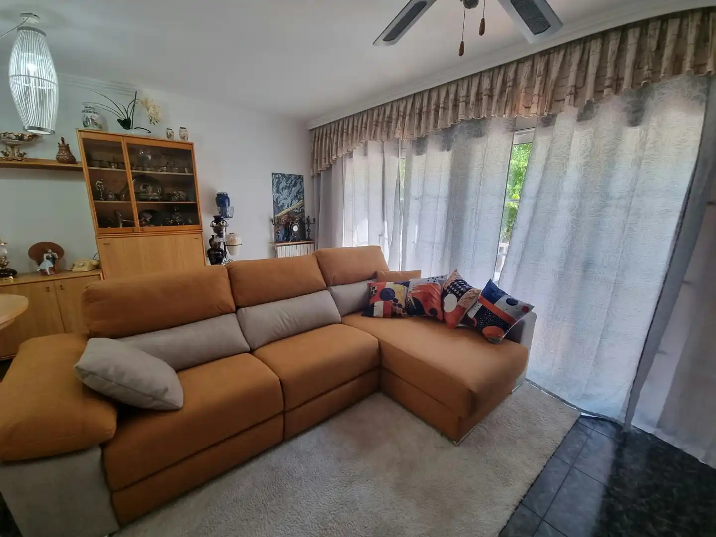 Living room of Detached homes for sale in Olot  with Heating, Furnished and Balcony