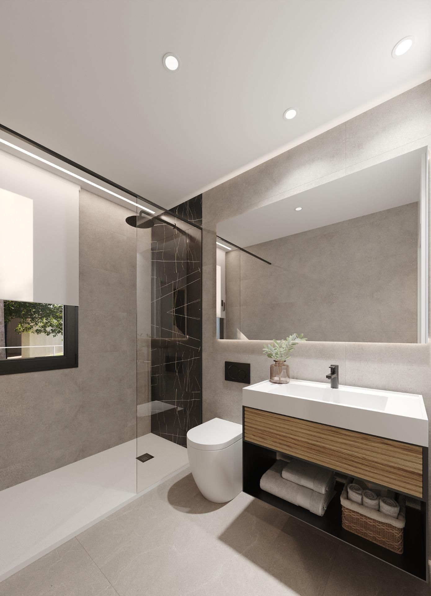 Bany de Casa o xalet en venda en Torre-Pacheco amb Aire condicionat, Jardí privat i Terrassa