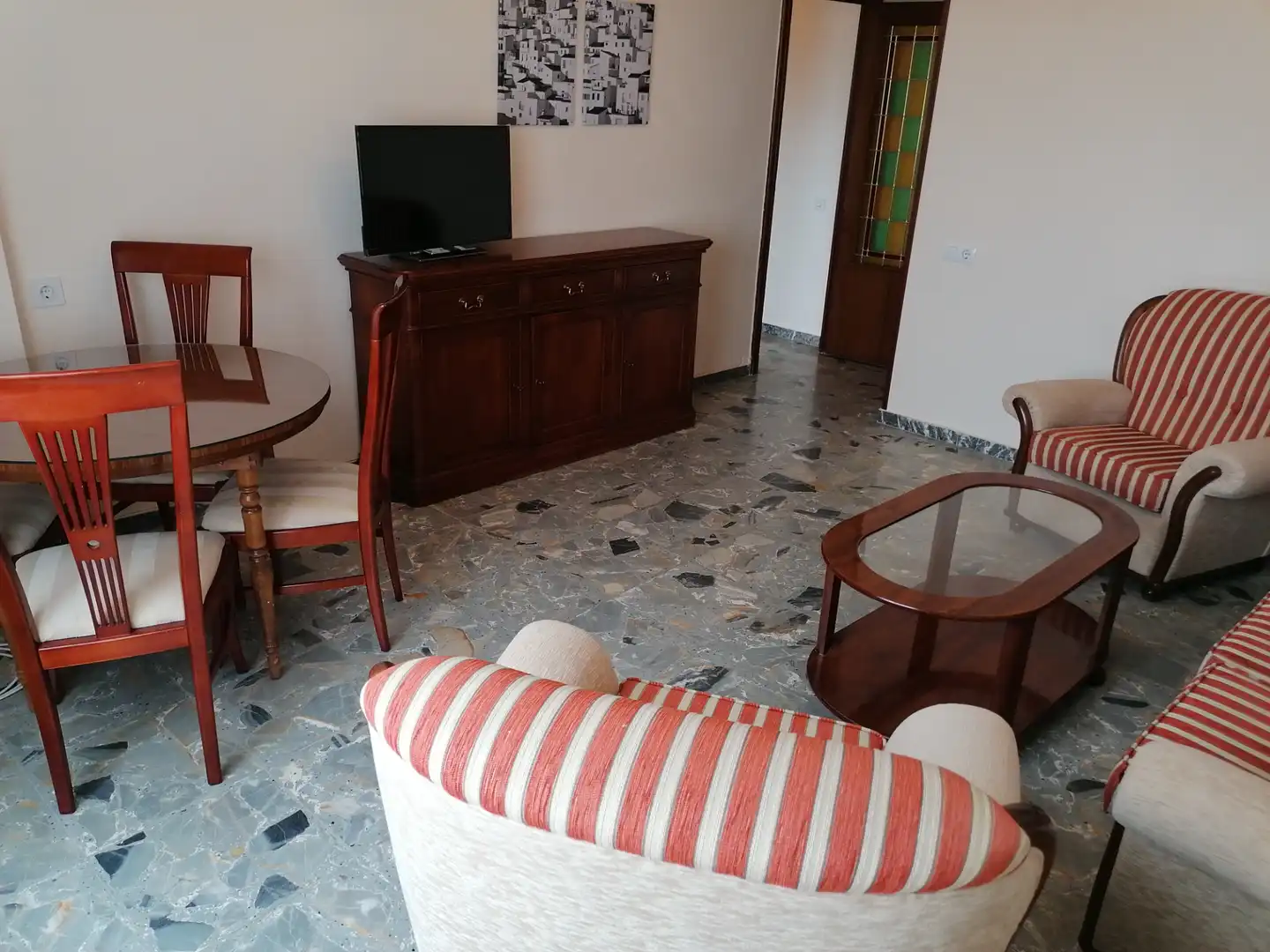 Living room of Flat for share in Salamanca  with Heating, Furnished and Oven