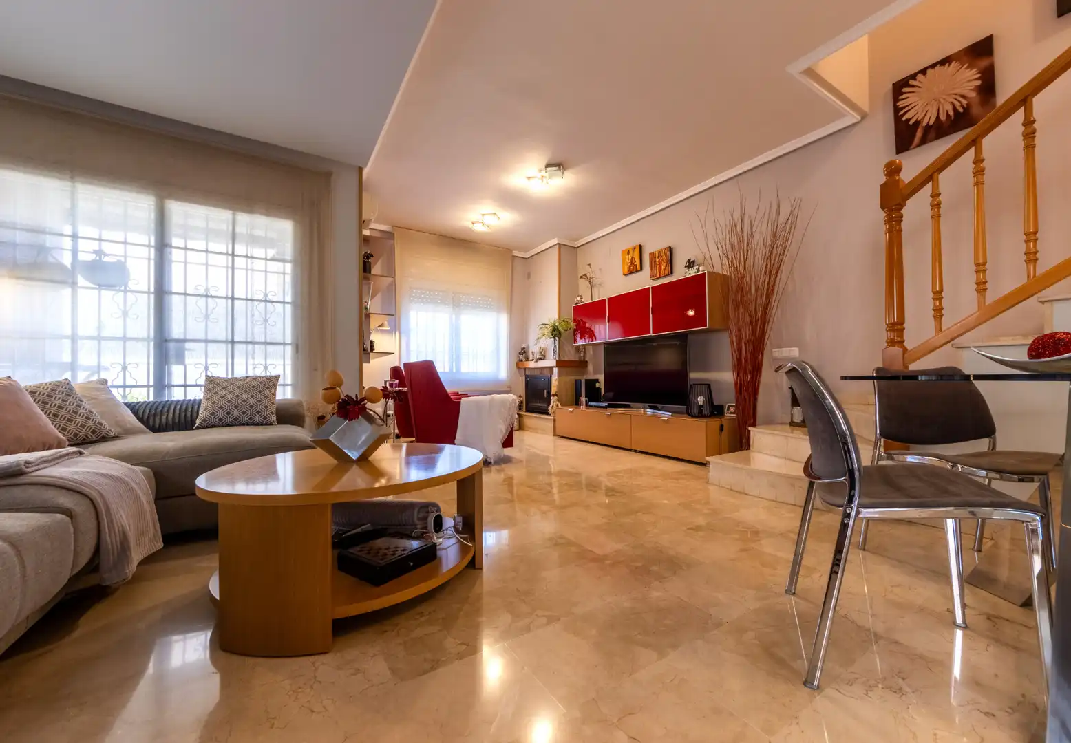 Sala d'estar de Casa adosada en venda en Cambrils amb Aire condicionat, Calefacció i Jardí privat