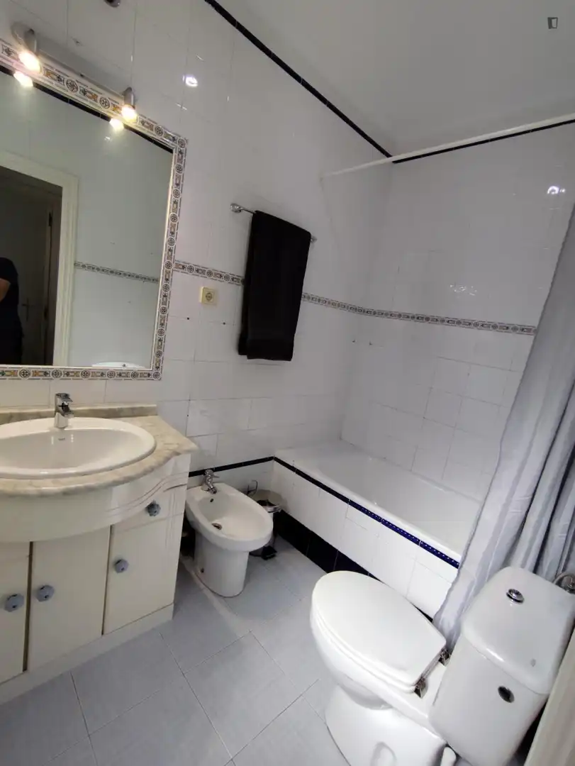 Baño de Apartamento de alquiler en Madrid con Aire acondicionado, Amueblado y Horno