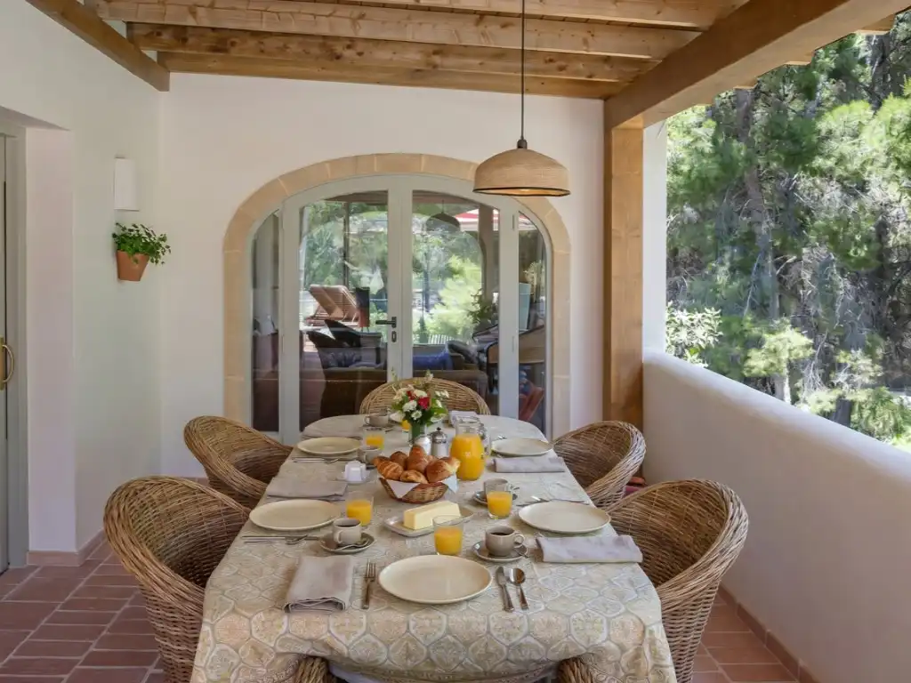 Esszimmer von Haus oder Chalet zur Miete in Jávea / Xàbia mit Heizung, Privatgarten und Terrasse