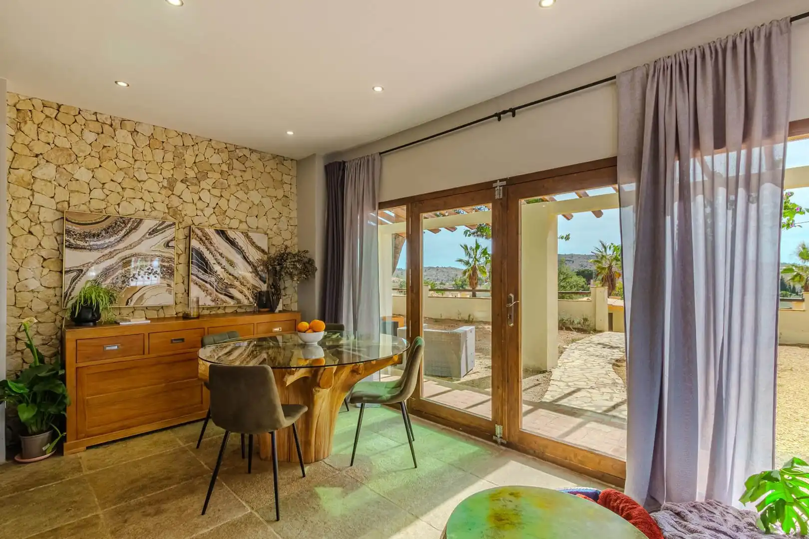 Comedor de Finca rústica en venta en Aigües con Calefacción, Jardín privado y Terraza