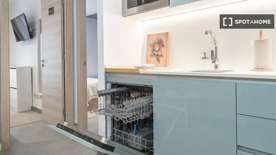 Cocina de Piso para compartir en Barcelona con Aire acondicionado, Calefacción y Terraza