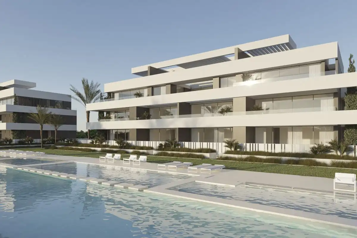 Vista exterior de Apartament en venda en La Nucia amb Jardí privat, Terrassa i Piscina comunitària