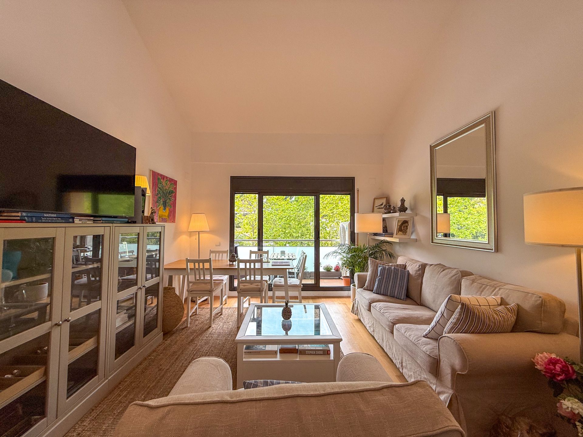Wohnzimmer von Dachboden zum verkauf in Castell-Platja d'Aro mit Klimaanlage, Heizung und Parkett