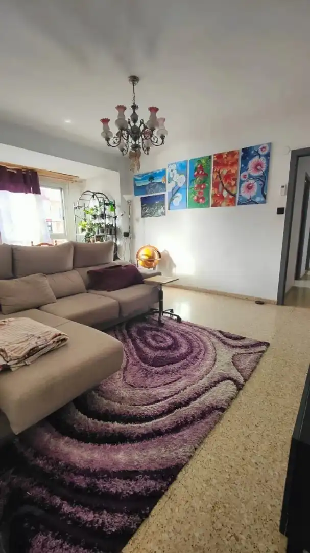 Sala de estar de Piso en venta en La Pobla de Farnals con Aire acondicionado, Amueblado y Balcón