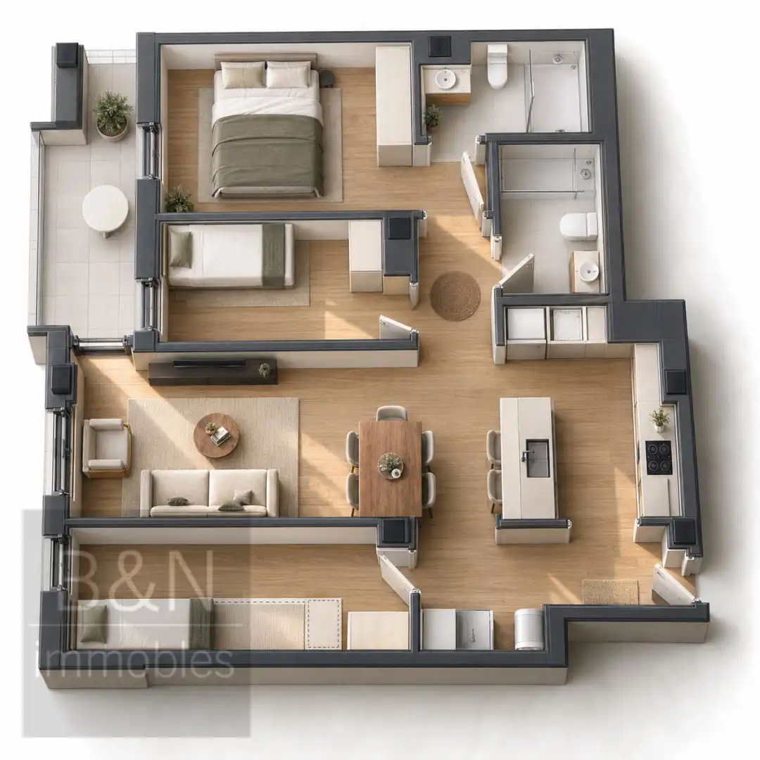 Flat with terrace for sale in Nord-oest, imagen 2