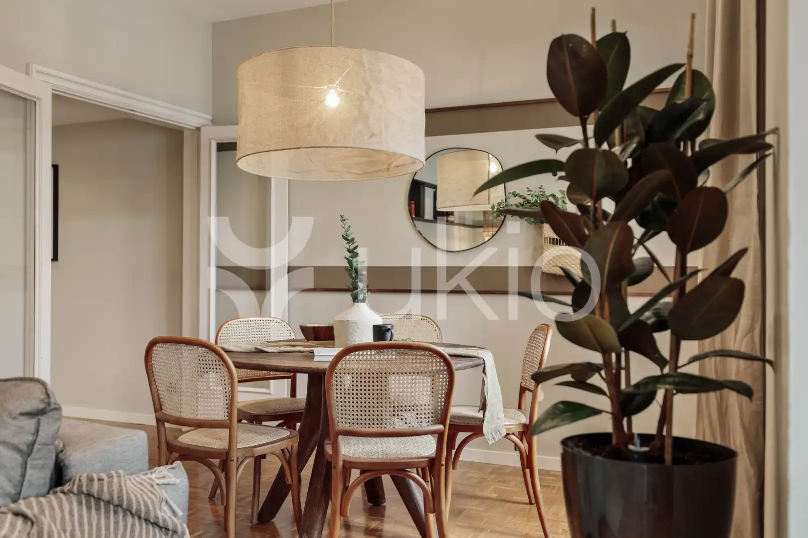 Dining room of Apartments for rent in Barcelona  with Air Conditioner, Heating and Furnished