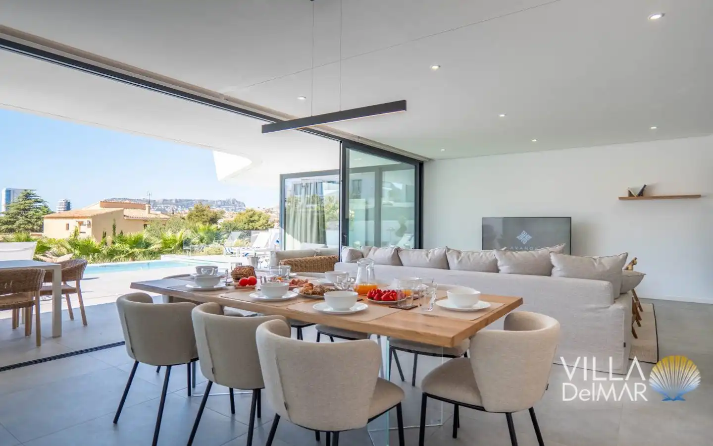 Dining room of Houses for sale in Calpe / Calp  with Air Conditioner, Heating and Private garden