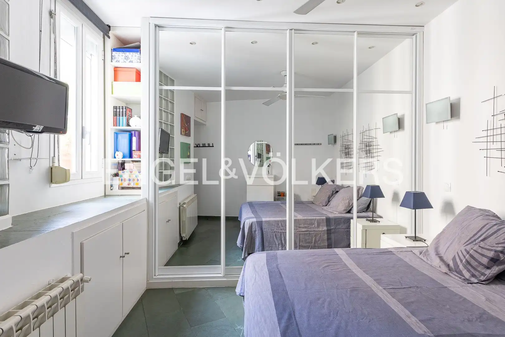 Schlafzimmer von Wohnung zur Miete in Madrid mit Klimaanlage, Heizung und Möbliert