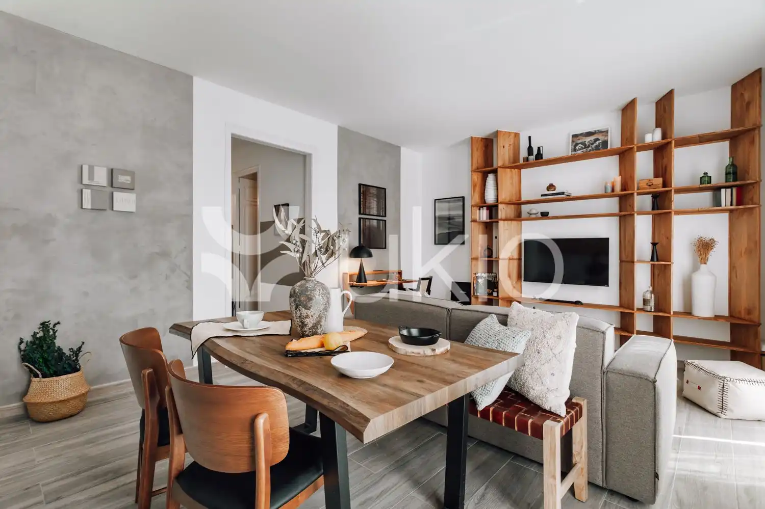 Sala d'estar de Apartament de lloguer en Barcelona amb Aire condicionat, Moblat i Forn